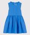 Vestido de lino sin mangas para niña azul BRASIER