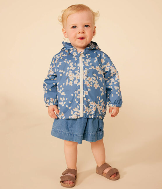 Cortavientos estampado para bebé azul BEACH/ MULTICO