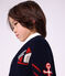 C&aacute;rdigan infantil de lana y algod&oacute;n con estampado rojo/multicolor