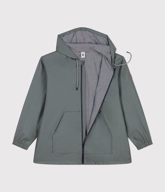 Chubasquero con capucha para mujer verde THUYA