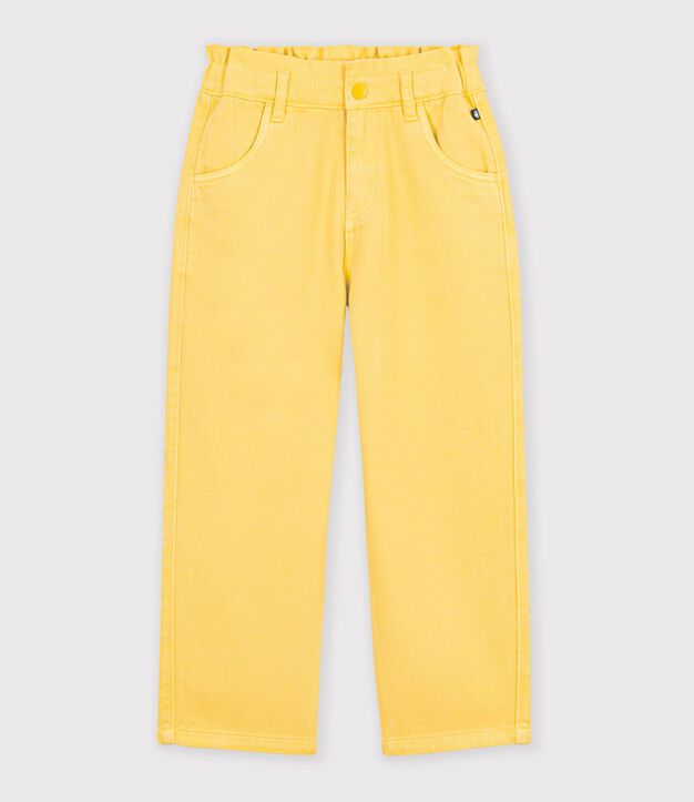 Pantal&oacute;n infantil de algod&oacute;n amarillo