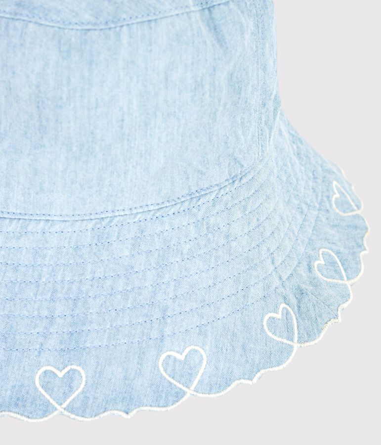 Gorro infantil de chambray azul