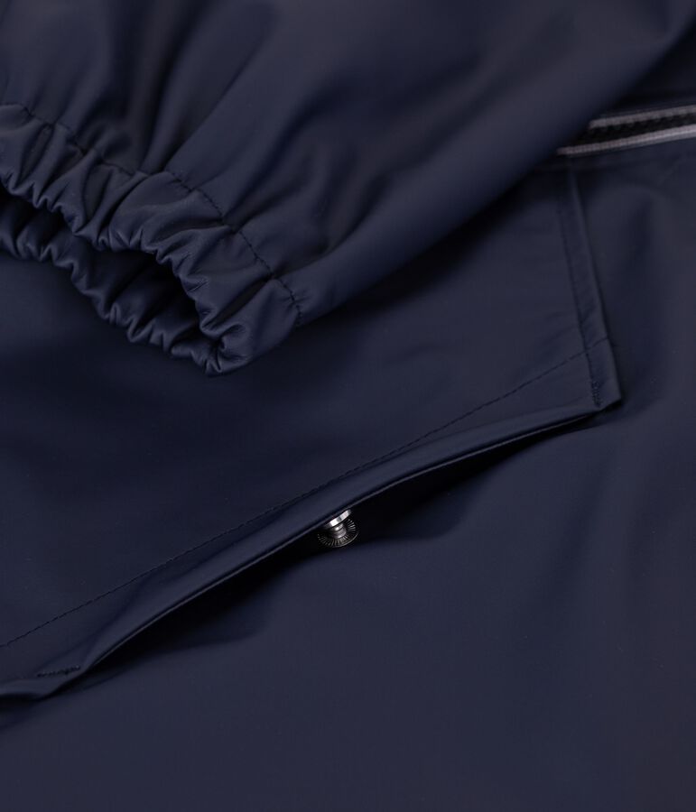 Chubasquero corto para mujer azul