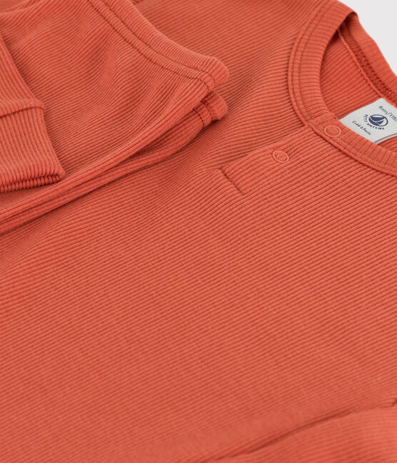 Pijama de algodón y lyocell para niño/niña rosa BRANDY