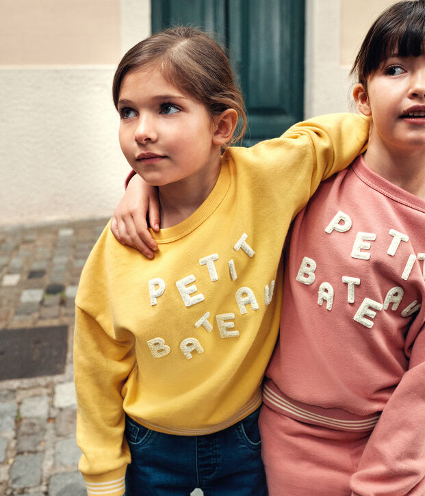 Sudadera de felpa para ni&ntilde;o/ni&ntilde;a amarillo