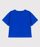 Camiseta LA BOXY de algodón de mujer azul PERSE