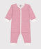 Pijama de algodón sin pies para bebé blanco ECUME/rojo TERKUIT