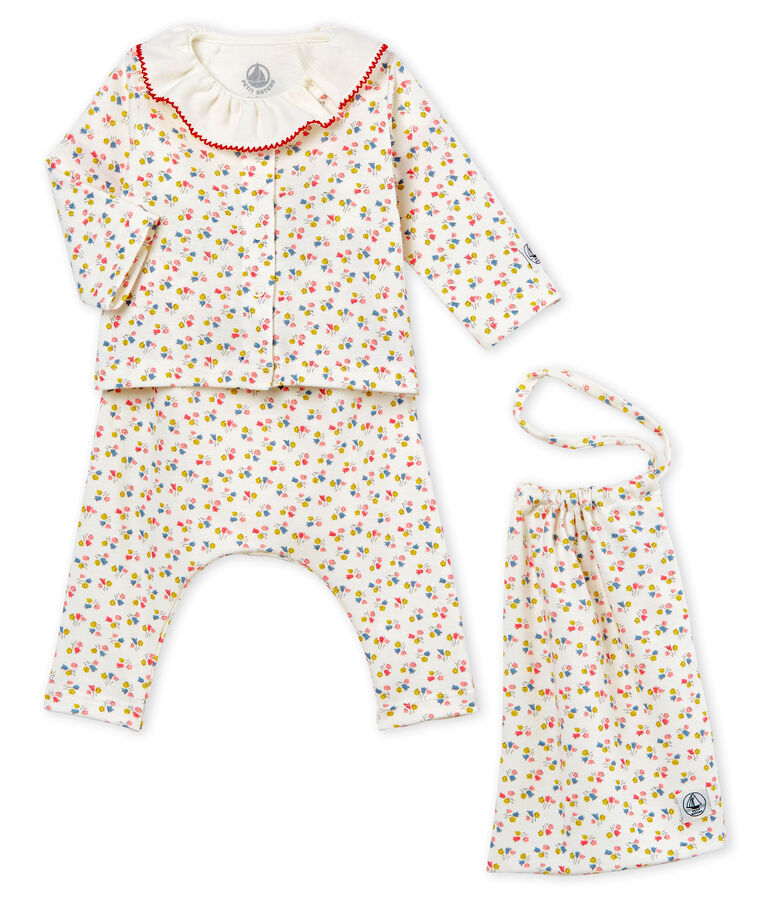 Conjunto 4 piezas estampado para beb&eacute; ni&ntilde;a multicolor