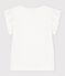 Camiseta de manga corta de algodón de niña blanco MARSHMALLOW