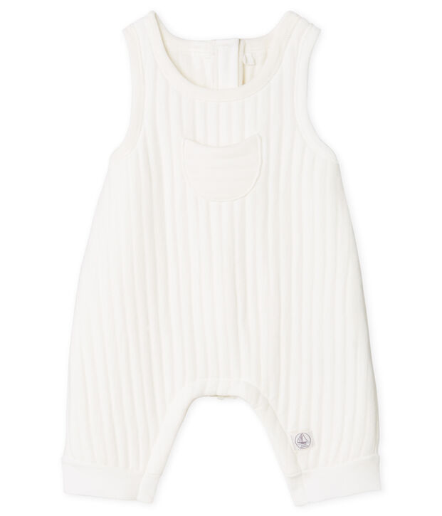 Peto de beb&eacute; ni&ntilde;o de t&uacute;bico acolchado blanco