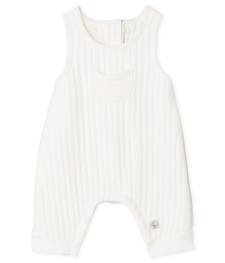 Peto de beb&eacute; ni&ntilde;o de t&uacute;bico acolchado blanco