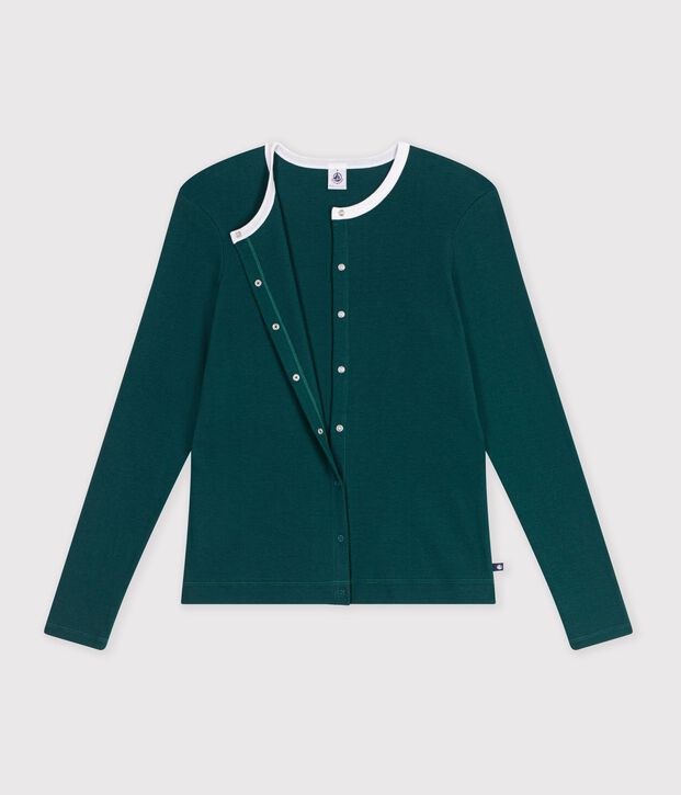C&aacute;rdigan de algod&oacute;n liso para mujer TREE