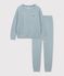 Pijama liso de rizo de algod&oacute;n para mujer SEDUMBLUE