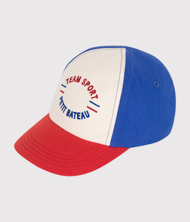 Gorra de algod&oacute;n team sport para beb&eacute; crudo/multicolor