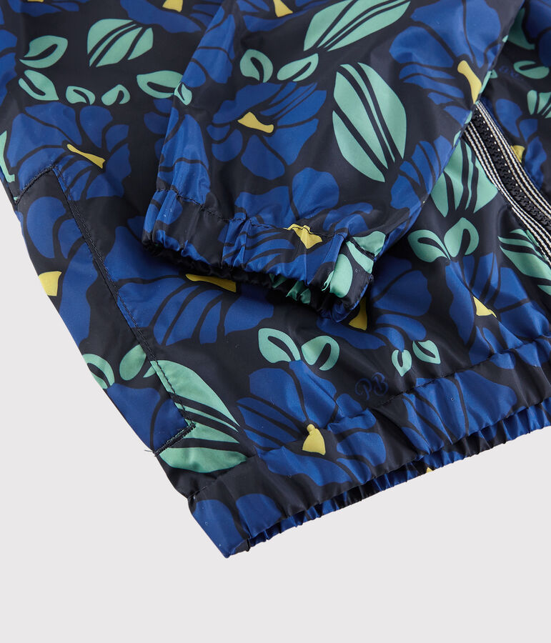 Cortavientos de poli&eacute;ster reciclado de ni&ntilde;o azul/multicolor