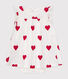 Vestido-bodi con estampado de corazones de algodón ecológico de bebé