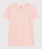 Camiseta LA RECTA de algodón con cuello redondo para mujer rosa SALINE