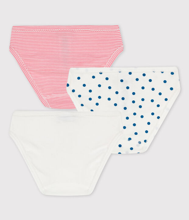 Juego de 3 braguitas con estampado de coraz&oacute;n de ni&ntilde;a de algod&oacute;n multicolor
