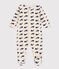 Pelele de terciopelo con ballenas marinas beige MONTELIMAR/azul MEDIEVAL