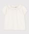 Blusa de gasa de algodón ecológico de bebé blanco MARSHMALLOW