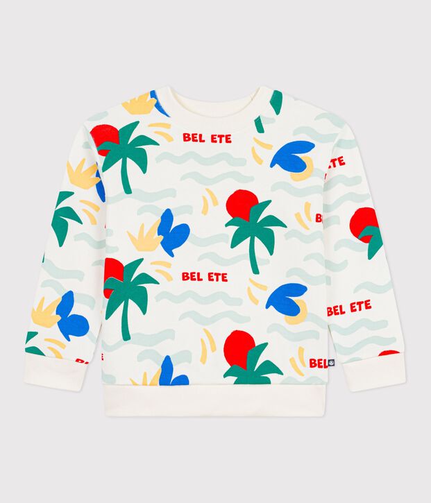 Sudadera infantil de algod&oacute;n con estampado crudo/multicolor