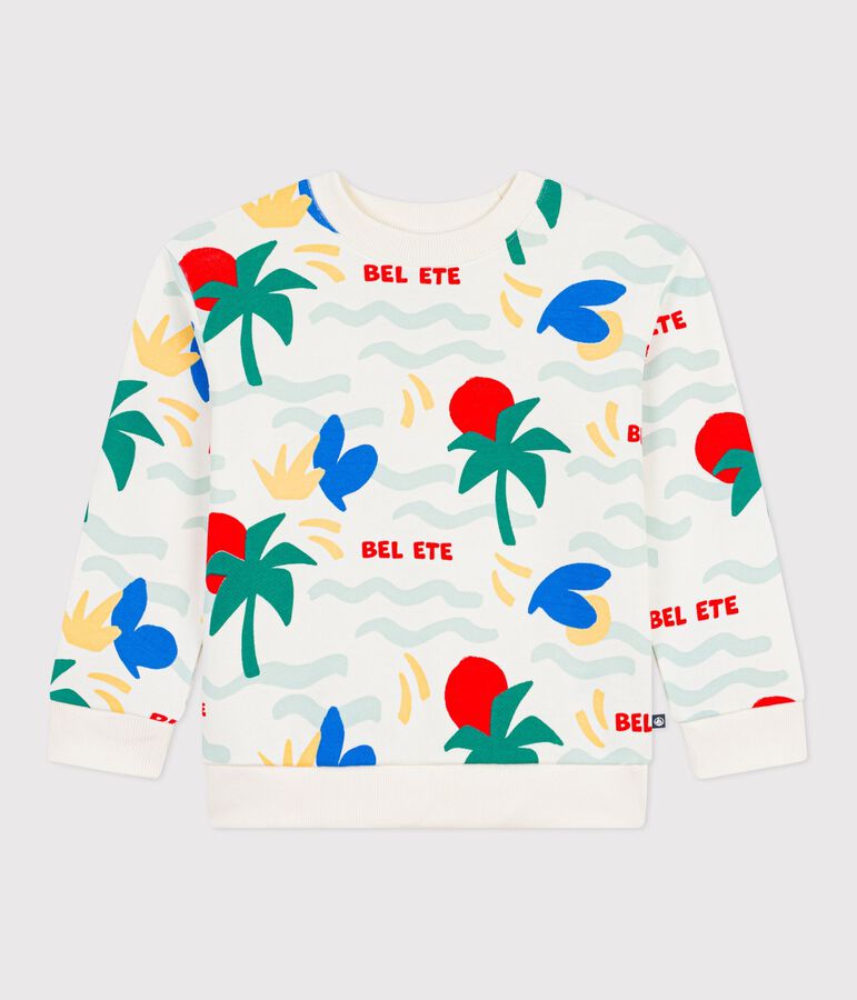 Sudadera infantil de algod&oacute;n con estampado crudo/multicolor
