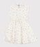 Vestido infantil sin mangas de algodón con estampado de flores blanco MARSHMALLOW/blanco MULTICO