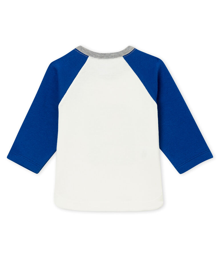 Camiseta para beb&eacute; ni&ntilde;o blanco/azul