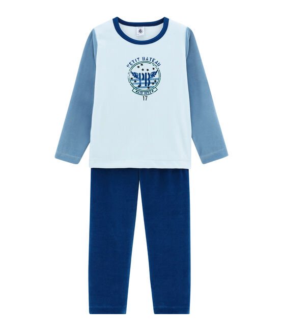 Pijama para niño azul LIMOGES/blanco MULTICO