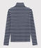 Cuello alto icónico para mujer azul SMOKING/blanco MARSHMALLOW