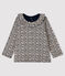 Blusa de manga larga para bebé niña azul SMOKING/blanco MARSHMALLOW