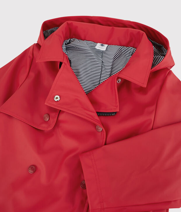 Trenca con capucha de ni&ntilde;a rojo