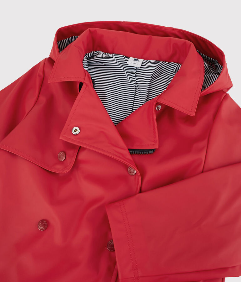 Trenca con capucha de ni&ntilde;a rojo TERKUIT