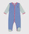 Pijama de algod&oacute;n a rayas para beb&eacute; azul/blanco