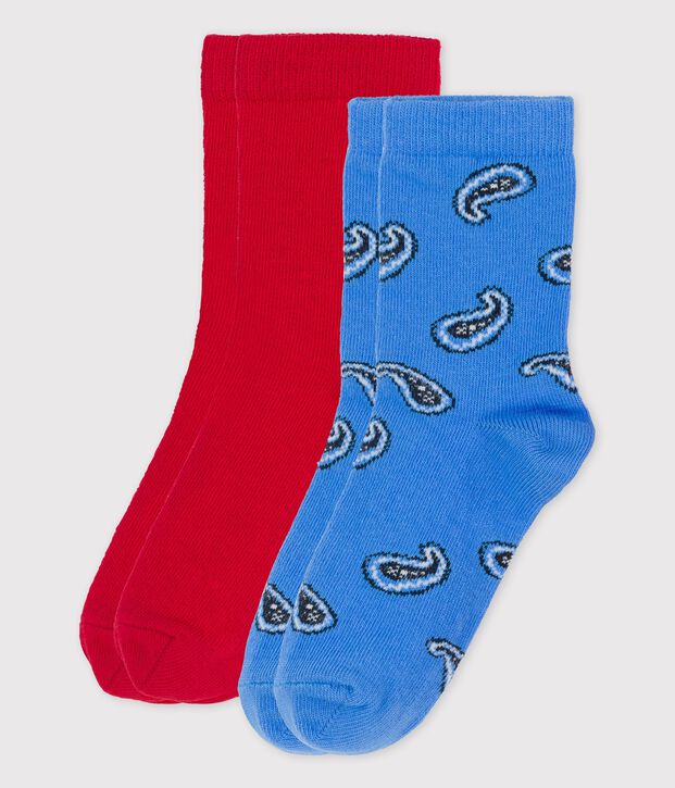 Juego de 2 pares de calcetines de ni&ntilde;o multicolor
