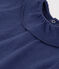 Blusa de punto flameado de manga corta para bebé azul CHALOUPE