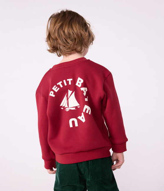 Sudadera infantil lisa de algodón AMARANTE