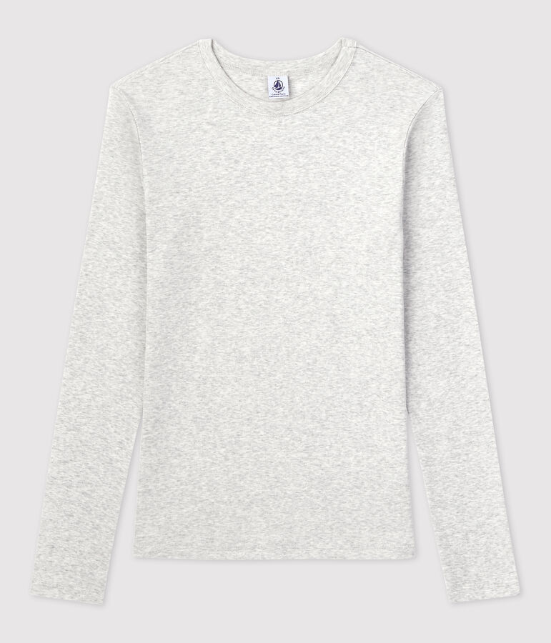 Camiseta LA ICONICA de algod&oacute;n con cuello redondo para mujer gris