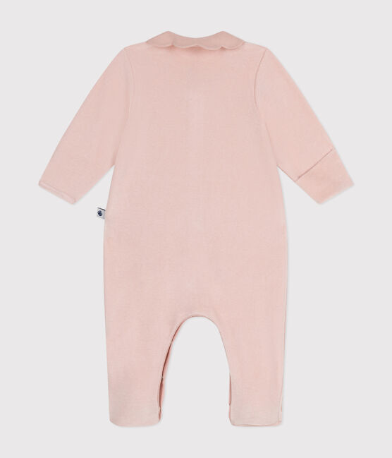 Pijama de terciopelo para bebé rosa SALINE