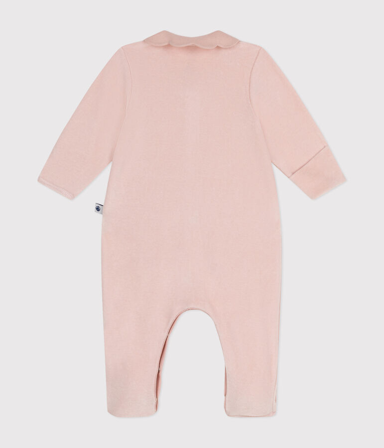 Pijama de terciopelo para beb&eacute; rosa SALINE