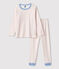 Pijama con motivos de algodón orgánico infantil unisex blanco MARSHMALLOW/rojo PEPS