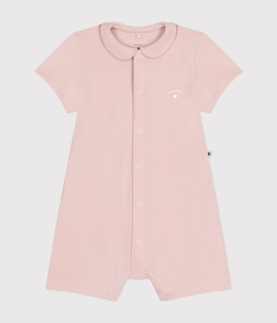 Mono corto de jersey ligero para bebé rosa SALINE