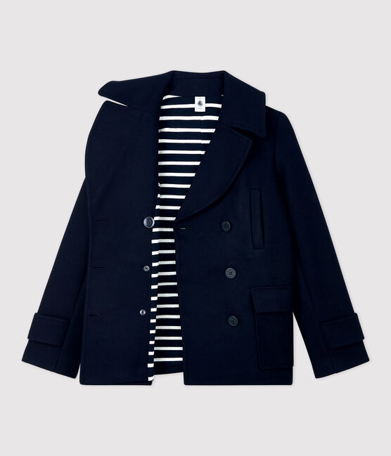 Chaquetón de lana de mujer azul SMOKING
