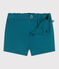 Shorts lisos de sarga para bebé verde DRAGONFLY