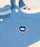 Chaqueta teddy colorblock de algodón para bebé azul ALASKA/ AVALANCHE