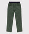 Pantalón recto de terciopelo medio de niña / niño verde VALLEE