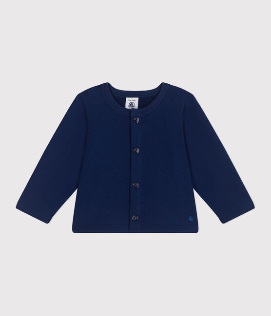 Cárdigan de algodón liso para bebé azul MEDIEVAL