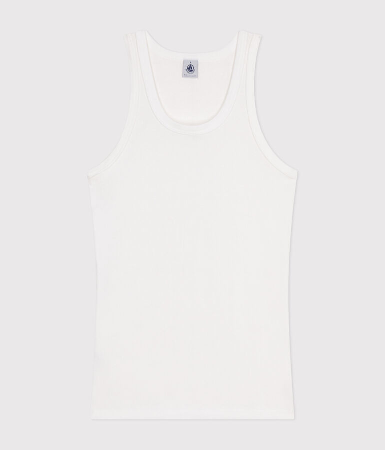 Camiseta sin mangas Iconique de algod&oacute;n para mujer blanco