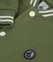 Chaqueta teddy infantil de algod&oacute;n verde/crudo