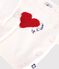 Conjunto de punto tricotado jacquard con coraz&oacute;n para beb&eacute; rojo/rojo